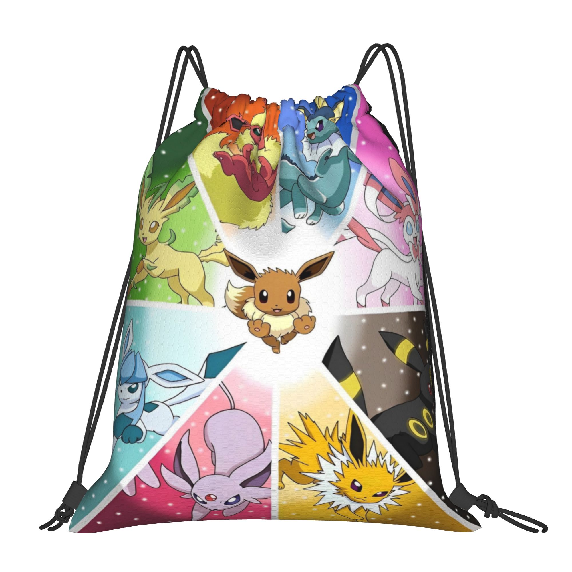 Drawstring Gym Bag - 90s Anime Poke-Mon Drawstring Backpack Gym