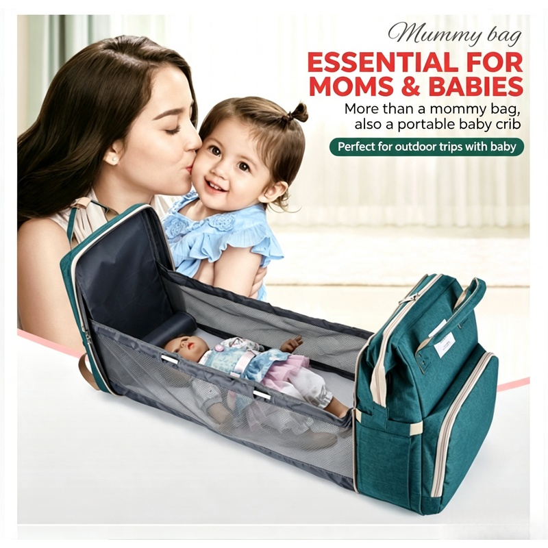 Backpack Diaper Bag - Large Capacity Mommy Diaper Backpack with