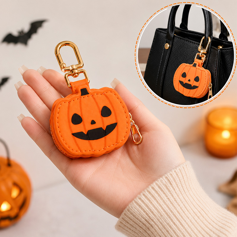 Mini Backpack Purse - Mini Zipper Keychain Pouch Halloween Christmas