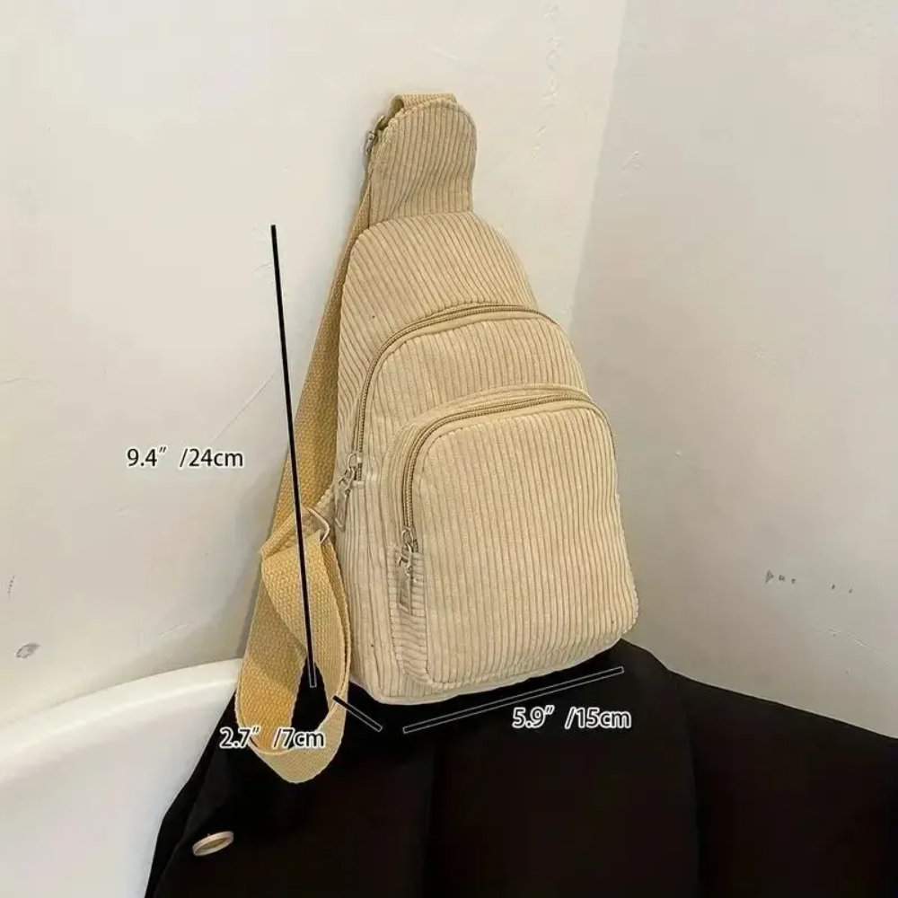 Vintage Corduroy Crossbody Bag - đánh giá và giá Mini Backpack Purse
