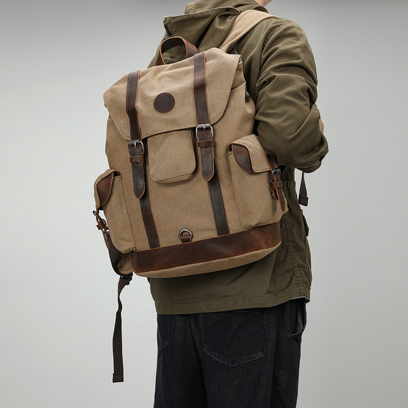 Retro Men's Outdoor Cycling Ca - đánh giá và giá Canvas Backpack Casual