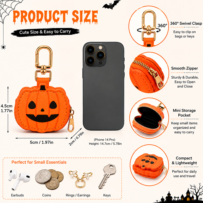 Mini Zipper Keychain Pouch Hal - đánh giá và giá Mini Backpack Purse