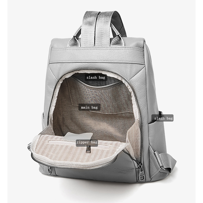 FOXER Genuine Leather Backpack - đánh giá và giá Travel Backpack Anti Theft